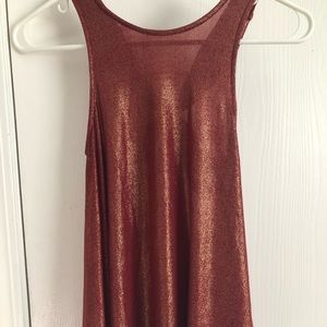 Urban outfitters flowy red and gold flecks shirt